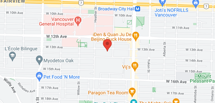 map of 103 628 W 13TH AVENUE